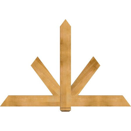 Ekena Millwork Kennewick Rough Sawn Timber Gable Bracket, Western Red Cedar, 72"W x 48"H x 2"D x 6"F, 16/12 Pitch GBW072X48X0206KEN00RWR